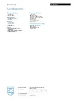 Preview for 3 page of Philips 168144716 Specifications