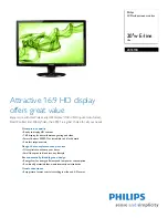 Preview for 1 page of Philips 201E1SB Specifications