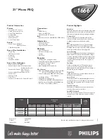 Preview for 2 page of Philips 21PT1666 Specifications