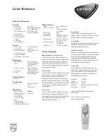 Preview for 2 page of Philips 21PT5432/55R Specifications