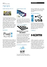 Preview for 2 page of Philips 22PFL3958 Specifications