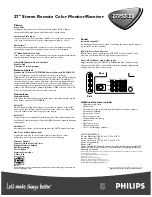 Preview for 2 page of Philips 27PS55S Specification Sheet