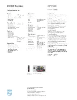 Preview for 2 page of Philips 28PW6441/78 Specifications