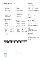 Preview for 2 page of Philips 28PW6558 Technical Specifications