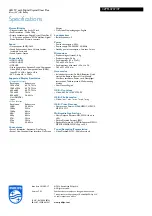 Preview for 3 page of Philips 32PFL4737 Specifications