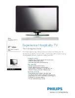 Philips 37HFL5581V Specifications preview