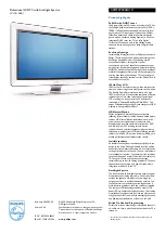 Preview for 3 page of Philips 42HFL9320A Specifications