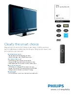 Philips 42PFL3603D Specifications preview