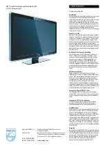 Preview for 3 page of Philips 42PFL7603D - annexe 1 Specifications