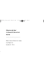 Preview for 2 page of Philips Acoustic Edge PSC706 User Manual