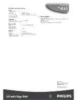 Preview for 2 page of Philips AE6565 Specifications