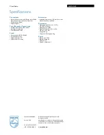 Preview for 3 page of Philips AJ3125 Specifications