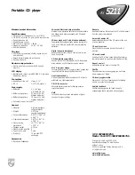 Preview for 2 page of Philips AX5211 Specifications