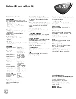 Preview for 2 page of Philips AX5215 Specifications