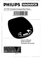 Philips AZ 7433 Owner'S Manual preview