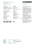 Preview for 2 page of Philips AZ1309 Specifications