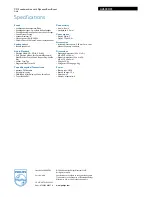 Preview for 3 page of Philips AZ6000/05 Specification Sheet