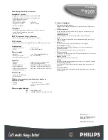 Preview for 2 page of Philips AZ9201 Specifications