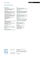 Preview for 3 page of Philips BDP3000 Specifications