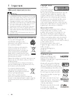 Preview for 3 page of Philips BDP3008 User Manual