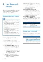 Preview for 10 page of Philips BT3010 User Manual