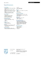 Preview for 3 page of Philips CAM100GY Specifications