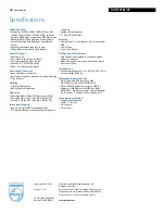 Preview for 3 page of Philips CAM101BL Specifications