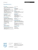 Preview for 3 page of Philips CAM300WH Specifications