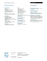 Preview for 2 page of Philips CD1351S Specifications