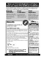 Preview for 2 page of Philips CDV19BPH Owner'S Manual