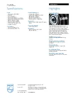 Preview for 2 page of Philips CMQ205 Specifications