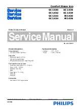 Preview for 1 page of Philips Comfort GC143 Series Service Manual