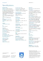 Preview for 3 page of Philips CTW8500SV Specifications