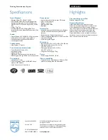 Preview for 2 page of Philips DCB146/05 Specifications