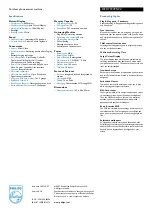 Preview for 2 page of Philips DECT7272S Specifications