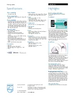 Preview for 2 page of Philips DS8550 Specifications