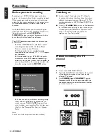 Preview for 38 page of Philips DVDR1500 Instructions For Use Manual