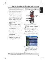 Preview for 57 page of Philips DVDR3360H User Manual