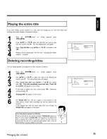 Preview for 86 page of Philips DVDR80 Owner'S Manual