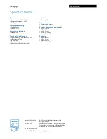 Preview for 2 page of Philips Ecomoods 32614/31/16 Specifications