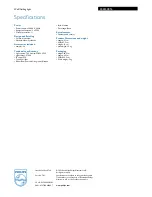 Preview for 2 page of Philips ecoMOODS 34613/48/16 Specifications