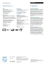 Preview for 2 page of Philips EXP2581 Specifications