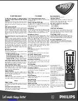 Preview for 2 page of Philips FW-P900 Specifications