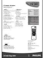 Preview for 2 page of Philips FW380C/19 Specifications