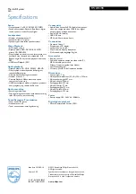 Preview for 3 page of Philips FWD14 Specifications