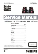 Preview for 1 page of Philips FWT9200 Series Service Manual