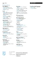 Preview for 2 page of Philips GoGear HDD1630 Specifications