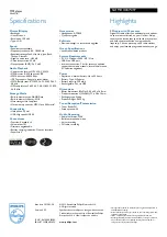 Preview for 2 page of Philips GoGear Mix SA1MXX04W Specifications