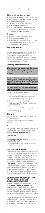 Preview for 4 page of Philips HC5100 Manual