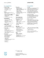 Preview for 2 page of Philips HDD060 Specifications